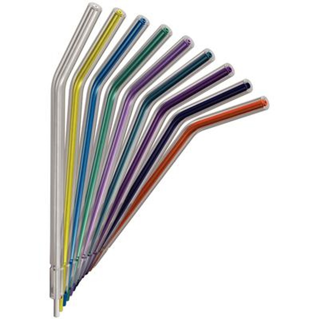 Crystal Tip®, Air/Water Syring Tips, Disposable, Rainbow, 250/bg, 72bg/cs