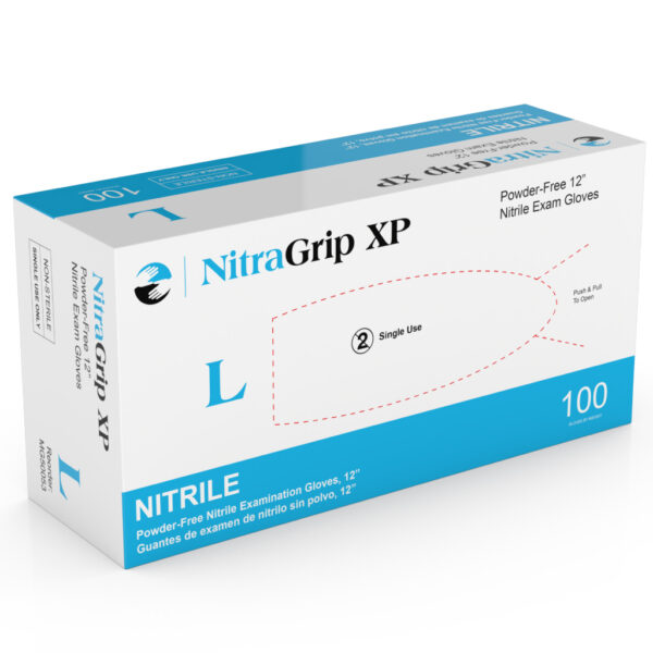 Medgluv Exam Glove, Nitrile, XX-Large, 12", 6mL, Chemo Tested, Textured, 100 pr/bx