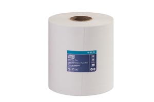 Paper Wiper Plus, Centerfeed, 1-Ply, White, 9.8" x 15.2", 300 sht/bx, 2 bx/cs