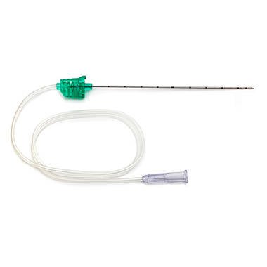Non-Insulated Echogenic Needle, 20G x 4" (100mm), 30° Bevel & Extension Set, 25/bx