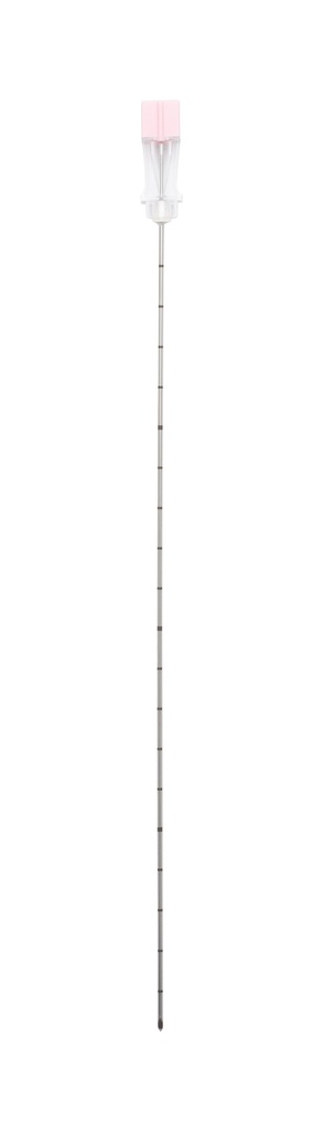Myco Medical Quincke Needle, Metric Mark, Echogenic Stylet Tip, 18G x 8", Pink, 25/bx