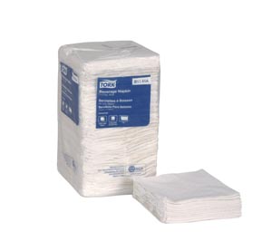 Beverage Napkin, Universal, White, 1-Ply, Embossed, 9.4" x 9.4", 8 pk/cs (60 cs/plt)