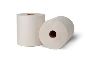 Hand Towel Roll, Universal, Natural/ White, 1-Ply, H21, 800ft, 7.9" x 7.9", 6 rl/cs