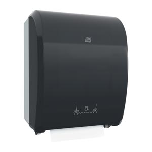 Hand Towel Roll Dispenser, Mechanical, Universal, Black, H71, Plastic, 16" x 12.3" x 9.3"
