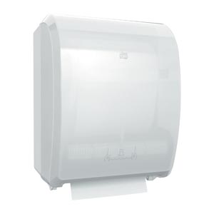 Hand Towel Roll Dispenser, Mechanical, Universal, White, H71, Plastic, 16" x 12.3" x 9.3"