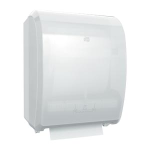 Hand Towel Roll Dispenser, Mechanical, Universal, White, H80, Plastic, 16" x 12.3" x 9.3"