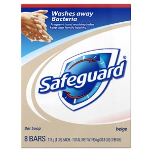 Safeguard Deodorant Bar Soap, Beige, 4 oz, 8ct/pk, 6pk/cs