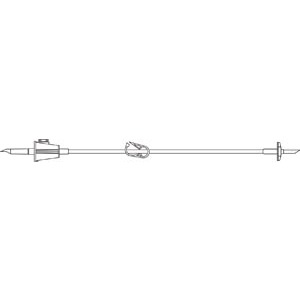 Fluid Transfer Set, Universal Spike, Wide Bore Tubing, On/ Off Clamp, 27"L