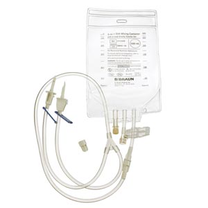 TPN Bag, 2-Lead Vented Transfer Set, Large Bore Tubing & Plastic Sealing Clip, 500mL