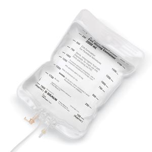 TPN Bag, 2-Lead Vented Transfer Set, Large Bore Tubing & Plastic Sealing Clip, 2000mL