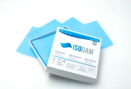 Isodam, Non-Latex 5" x 5" Blue, Medium (0.18mm-0.23mm thickness), 20 pieces/bx