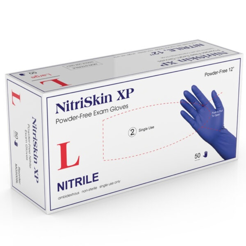 Medgluv Exam Glove, Nitrile, Large, Powder-Free, 8ml Chemo Tested, Textured