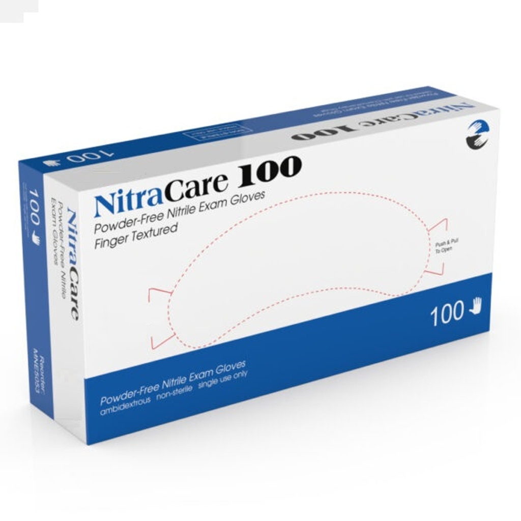 Medgluv Exam Glove, Nitrile, Small, Powder-Free, Textured Finger, Violet Blue
