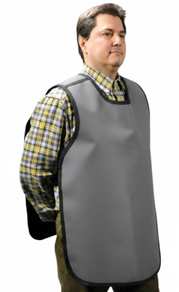 Palmero Adult Pano Dual Apron w/o Collar, .3MM Lead, Grey