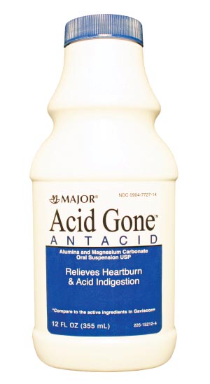 Major Pharmaceuticals Acid Gone, Liquid, 12 oz, Compare to Gaviscon®, NDC# 00904-7727-14