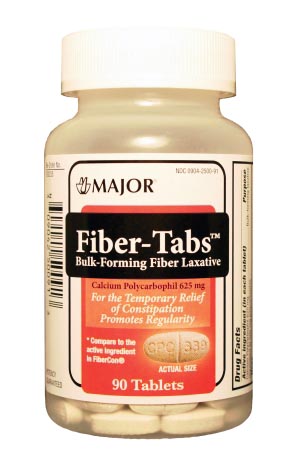 Major Pharmaceuticals Fiber Tablets, 90s, Compare to Fibercon®, NDC# 00904-2500-91