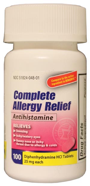 New World Imports Diphenhydramine, 25mg, 100/btl, 24 btl/cs, Compare to Benadryl®