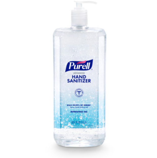 PURELL Advanced Hand Sanitizer, Refreshing Gel, 1.5L Pump Bottle, Clear, 4/cs