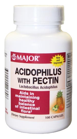 Major Pharmaceuticals Acidophilus, Pectin, Caplets, 100s, NDC# 00904-4213-60