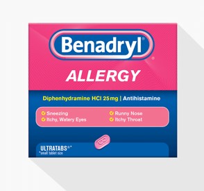 Johnson & Johnson Benadryl Allergy Ultratab Tablets, 25mg