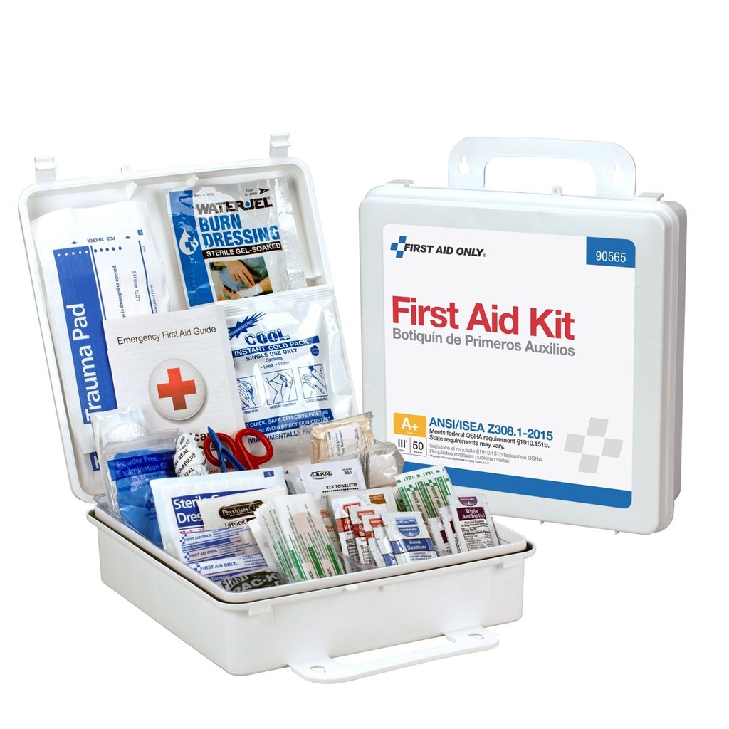 First Aid Only 50 Person ANSI Class A+ Bulk First Aid Kit with Plastic Case