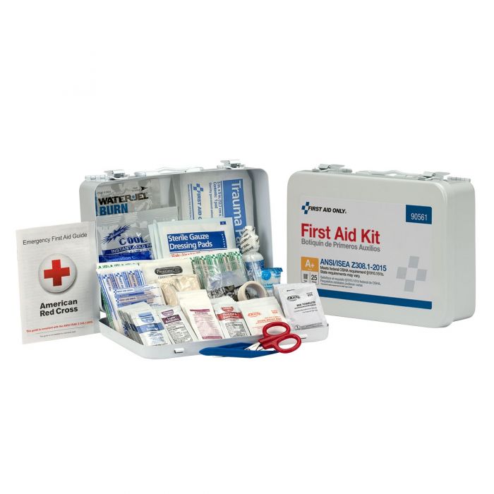 First Aid Only 25 Person ANSI Class A+ Bulk First Aid Kit with Metal Case