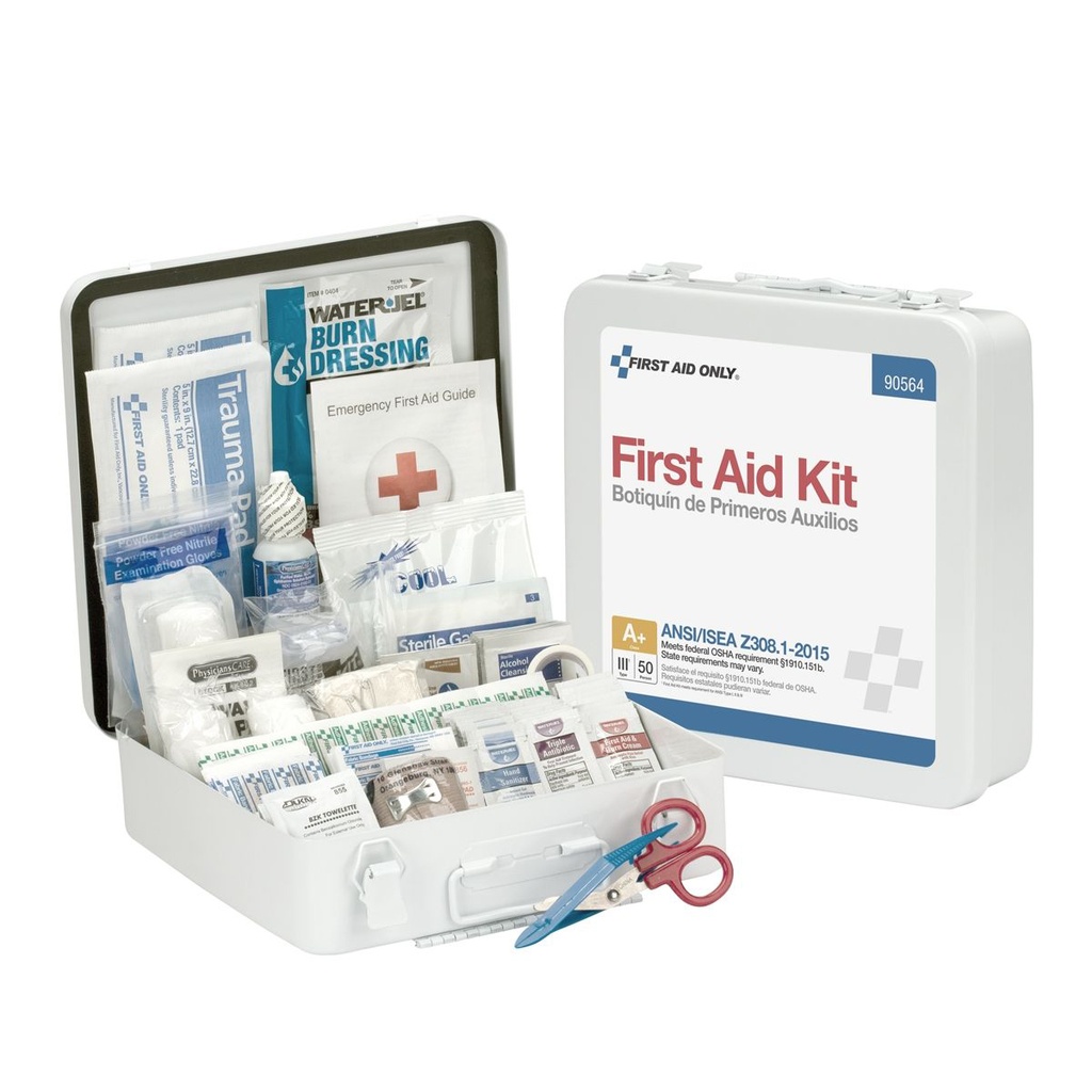 First Aid Only 50 Person ANSI Class A+ Bulk First Aid Kit with Metal Case