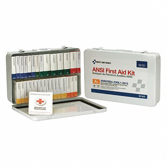 First Aid Only 75 Person Unitized Class A+ First Aid Kit with Metal Case