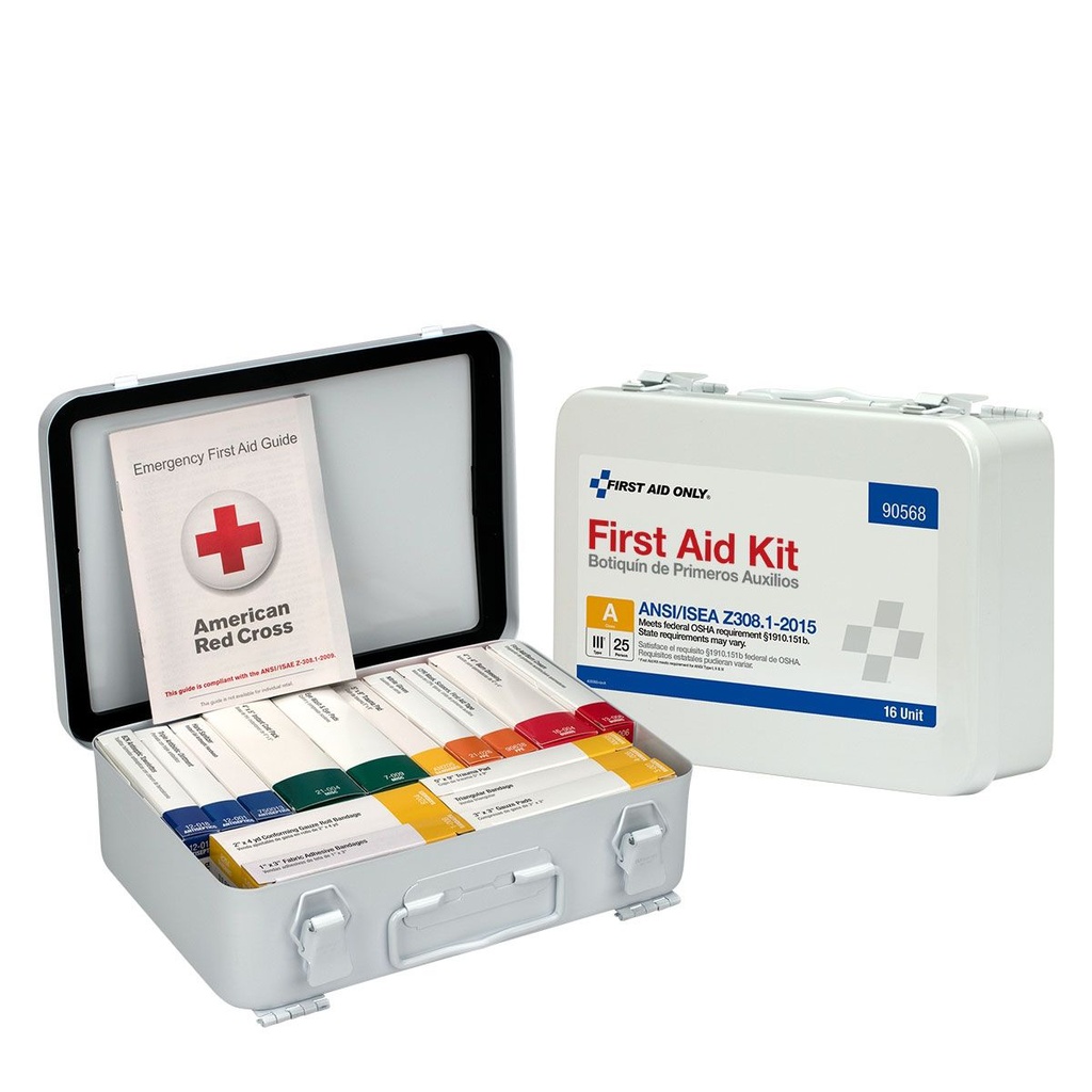 First Aid Only 25 Person ANSI Class A Unitized First Aid Kit with Metal Case