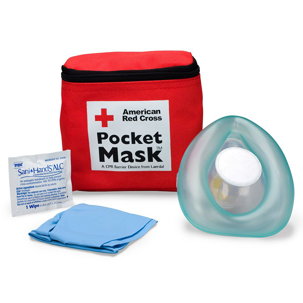First Aid Only CPR Laerdal Pocket Mask Kit with Fabric Case