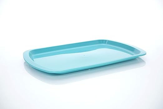 Service Tray, Rectangular, Reusable, 9" x 6", Blue