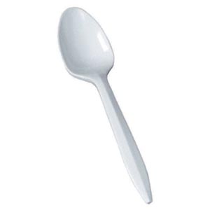 Bunzl Distribution Midcentral, Inc. Plastic Spoons, Medium, White, Bulk, P/P