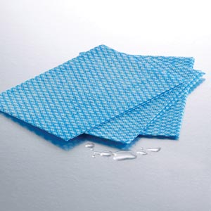 Graham Medical Non-Woven Washcloth, 10" x 13½", Blue, 50/pk, 10 pk/cs (108 cs/plt)