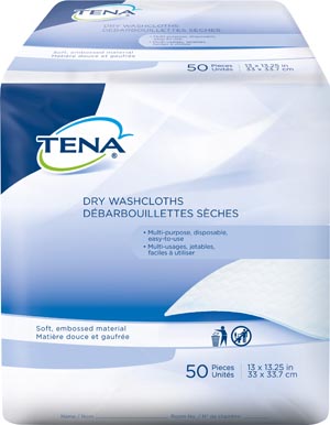 Essity Health & Medical Solutions Washcloth, 13" x 13.25", 50/pk, 16 pk/cs