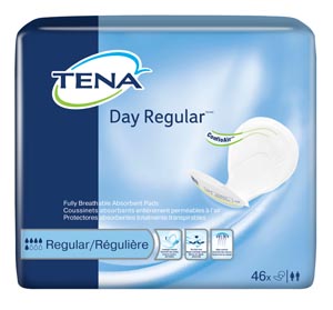 Essity Health & Medical Solutions Pads, Day, Regular, Blue, 46/pk, 2 pk/cs