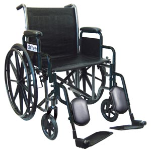 Drive DeVilbiss Healthcare Wheelchair, 18" Detachable Desk Arm & Elevated Legrest