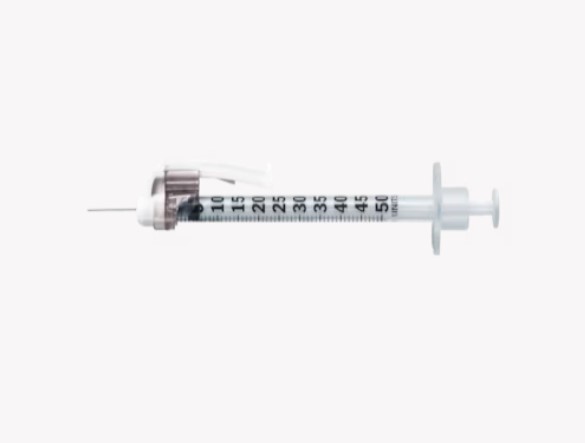 BD, Safety-Glide Insulin Syringe 13mm x 29G 1/2mL