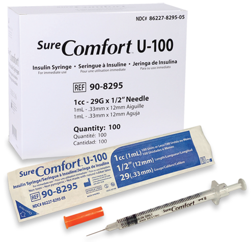 Allison Medical, Inc. Harm Reduction Syringe, 28Gx5/16" (8mm)x1ml, 30bx/cs (15 cs/plt)