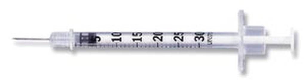 BD Insulin Syringe w/Ultra-Fine™ Needle, 31G x 5/16", 0.3mL, 5bx/cs