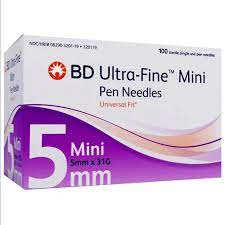 BD Ultra-Fine Mini Pen Needles 5mm x 31G