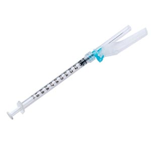 MediVena Luer-Lock Syringes, 1ml, w/ Safety Needles, 23Gx1’’ (25mm)