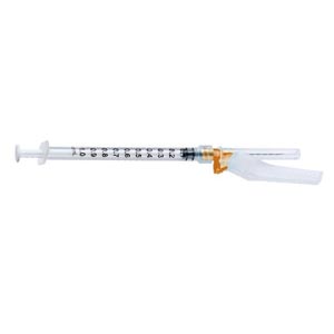 MediVena Luer-Lock Syringes, 1ml, w/ Safety Needles, 25Gx1’’ (25mm)