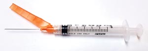 Exel Corporation Safety Syringe (3 mL) w/ Safety Needle (25G x 1½")