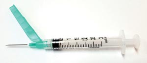 Exel Corporation Safety Syringe (3 mL) w/ Safety Needle (21G x 1")
