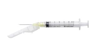 Terumo Medical Corp. Safety Needle with 3cc Syringe, 20G x 1"