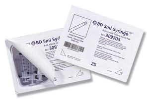 BD Syringe, 5mL, Luer Lok Convenience Tray Pak, Latex Free (LF), 25 tray/pk (70 cs/plt)