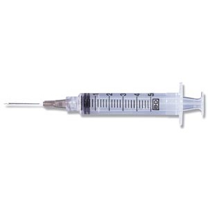 BD Syringe, 5mL , Blunt Fill Needle & Luer-Lok™ Tip, 18G x 1½"