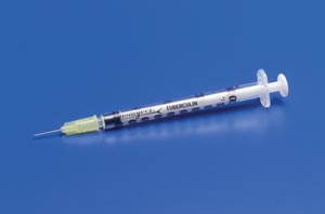 TB Syringe, 1mL, 25G x 5/8" Det Needle, 5 bx/cs