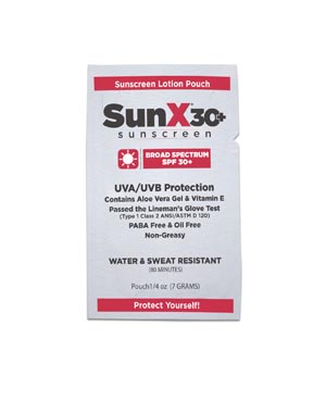 First Aid Only/Acme United Corporation SunX30 Sunscreen Lotion Packets, 300/bx