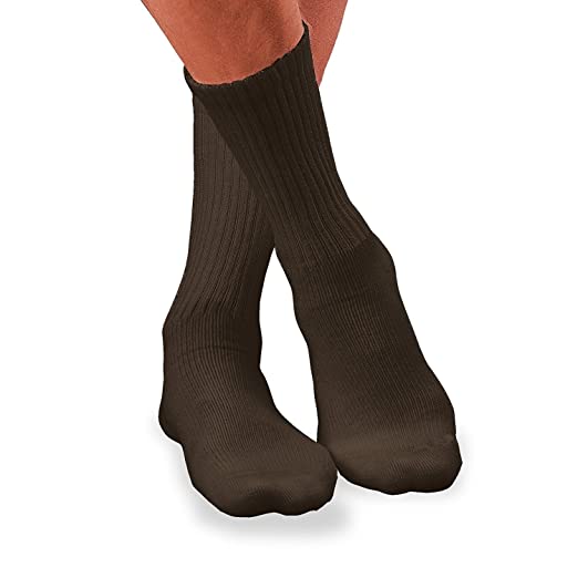 BSN Medical/Jobst Diabetic Sock, Crew Style, Closed Toe, Brown, X-Small
